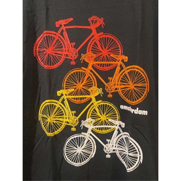 Fox Originals Amsterdam Bicycle Graphic T-Shirt Size Large - Picture 7 of 9